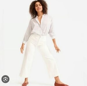 EVERLANE The Wide Jean Cropped White Size 4 Women